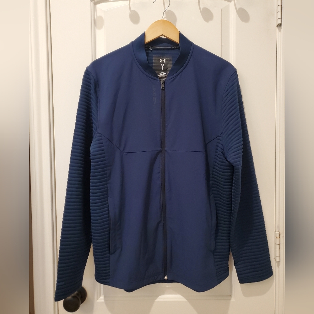 Under Armour Mens Golf Storm Evolution Daytona Full Zip Jacket Blue Size Large